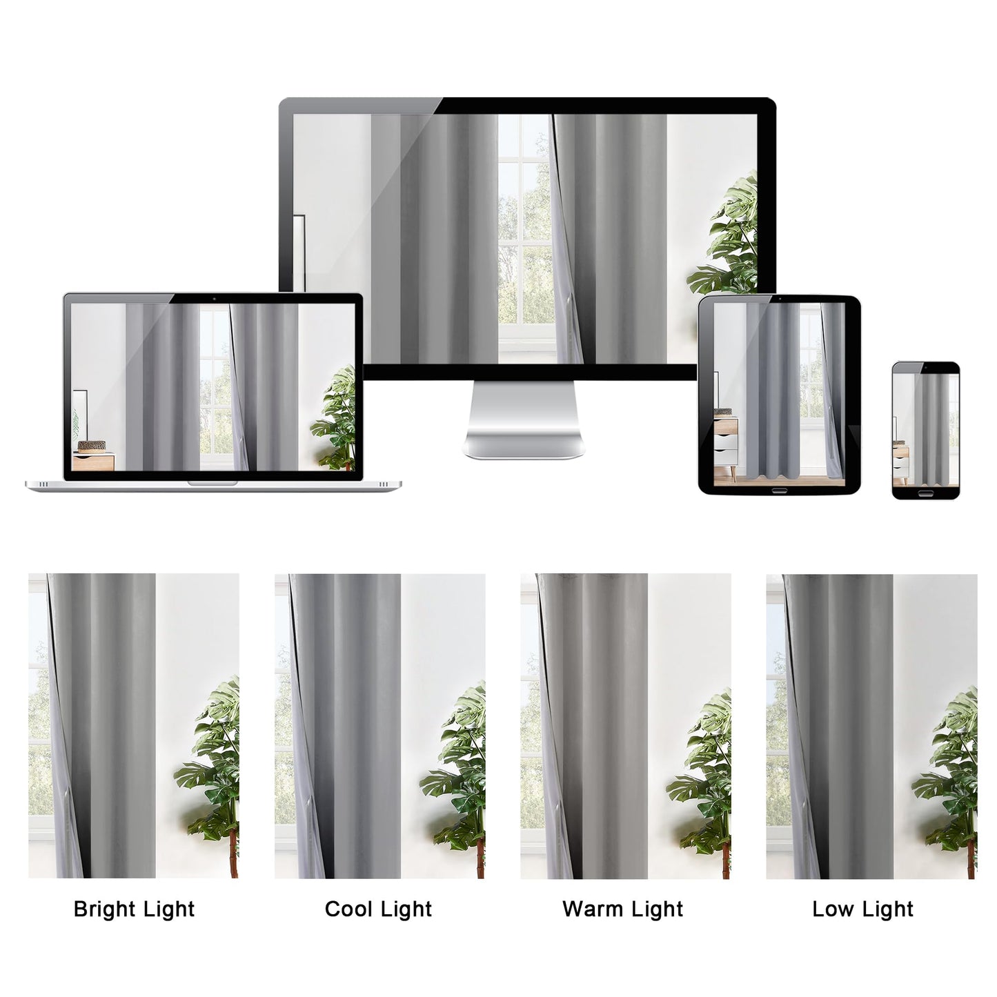 XWZO White Blackout Curtains with Tiebacks - Rod Pocket & Back Tab Heat and Full Light Blocking Window Panels for Bedroom/Nursery, 84 Inches Long Thermal Insulated Draperies, W42 x L84, Set of 2 BST326H