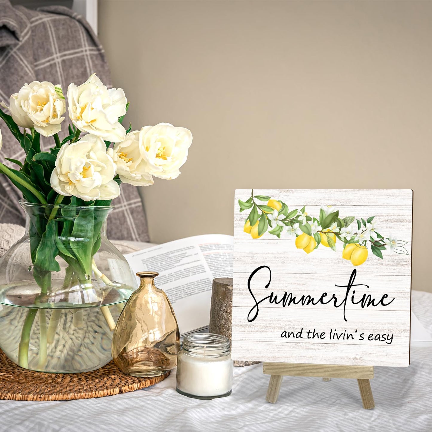 But First Cafecito Y Chisme Sign, Home Kitchen Coffee Signs Decor for Counter, Gifts for Coffee Lovers, Humor Kitchen Decorations Counter Bar Table Shelf Decor - 43 WN420