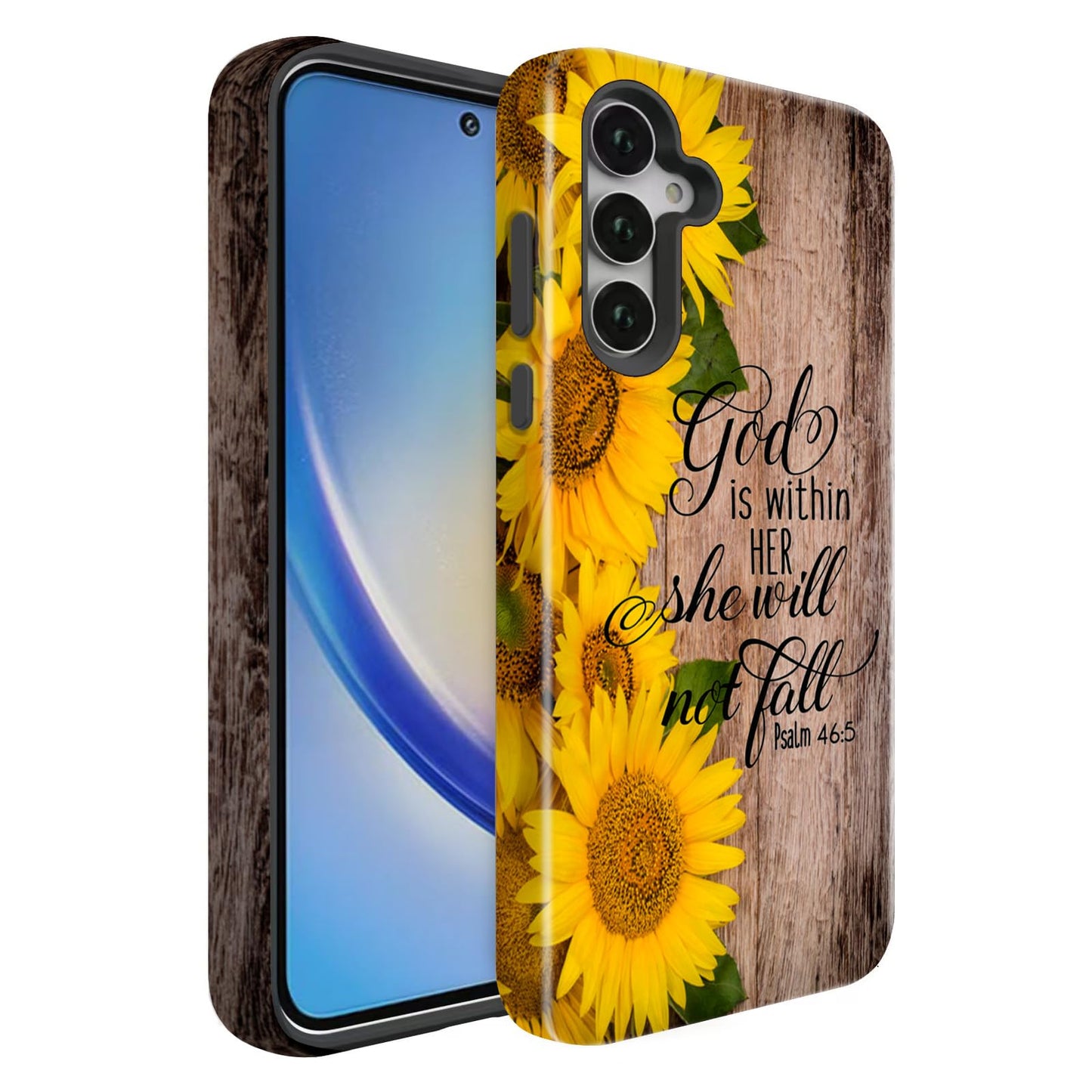 Compatible for Samsung Galaxy A15 5G Case, Dual Layer Heavy Duty 2 in 1 Shockproof Protective Phone Case,Burnt Wood American Flag WN420