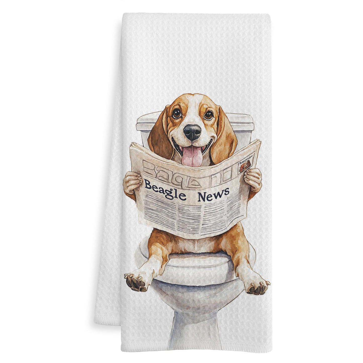 Beagle Gift Kitchen Towels, Beagle Lover Gifts Dish Tea Towel for Kitchen Decor, Funny Western Dog Hand Towels for Bathroom Decor, 16x24 Inch BST326L