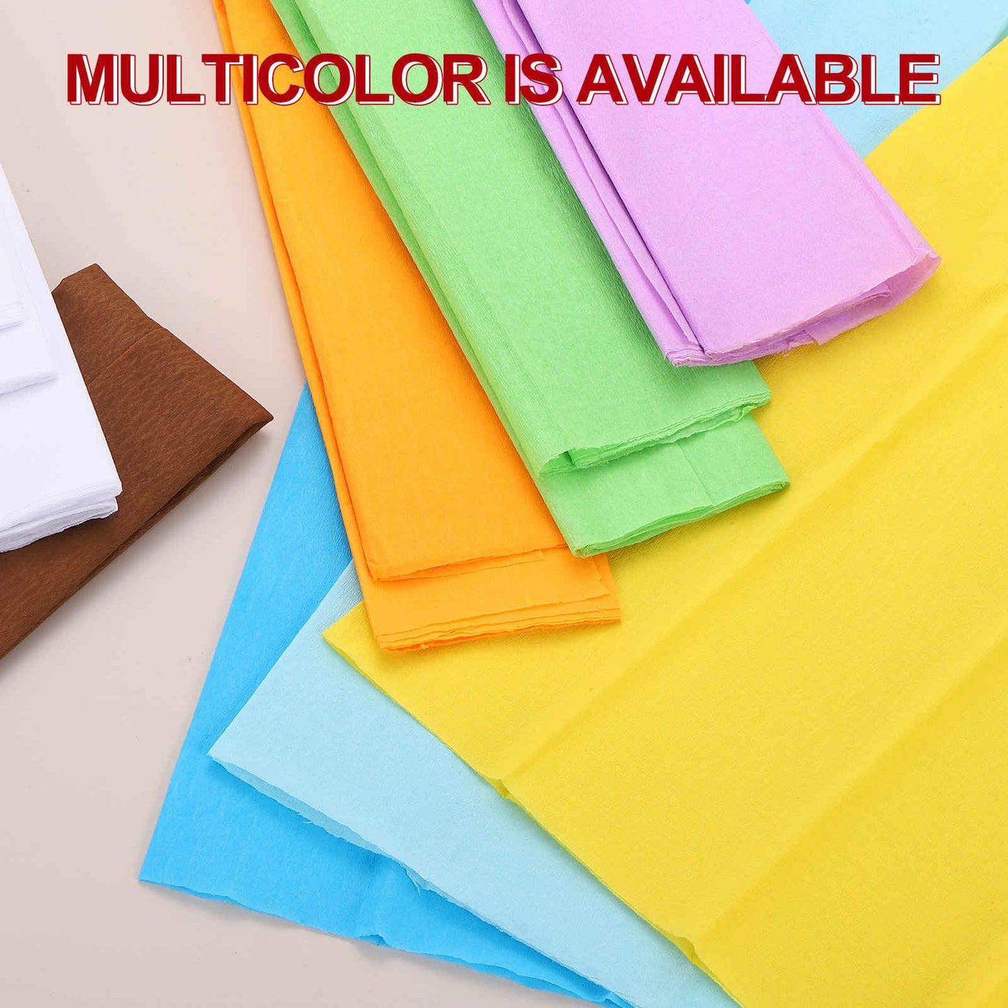 MECCANIXITY Crepe Paper Roll 7.5ft Long 20 Inch Wide for Wedding Ceremony Various Large Festivals Decoration, Light Champagne BST326L