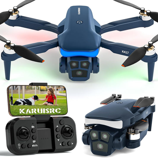Karuisrc K417 Mini Drone Professional with Blue LED Electric Adjustable Camera 7071