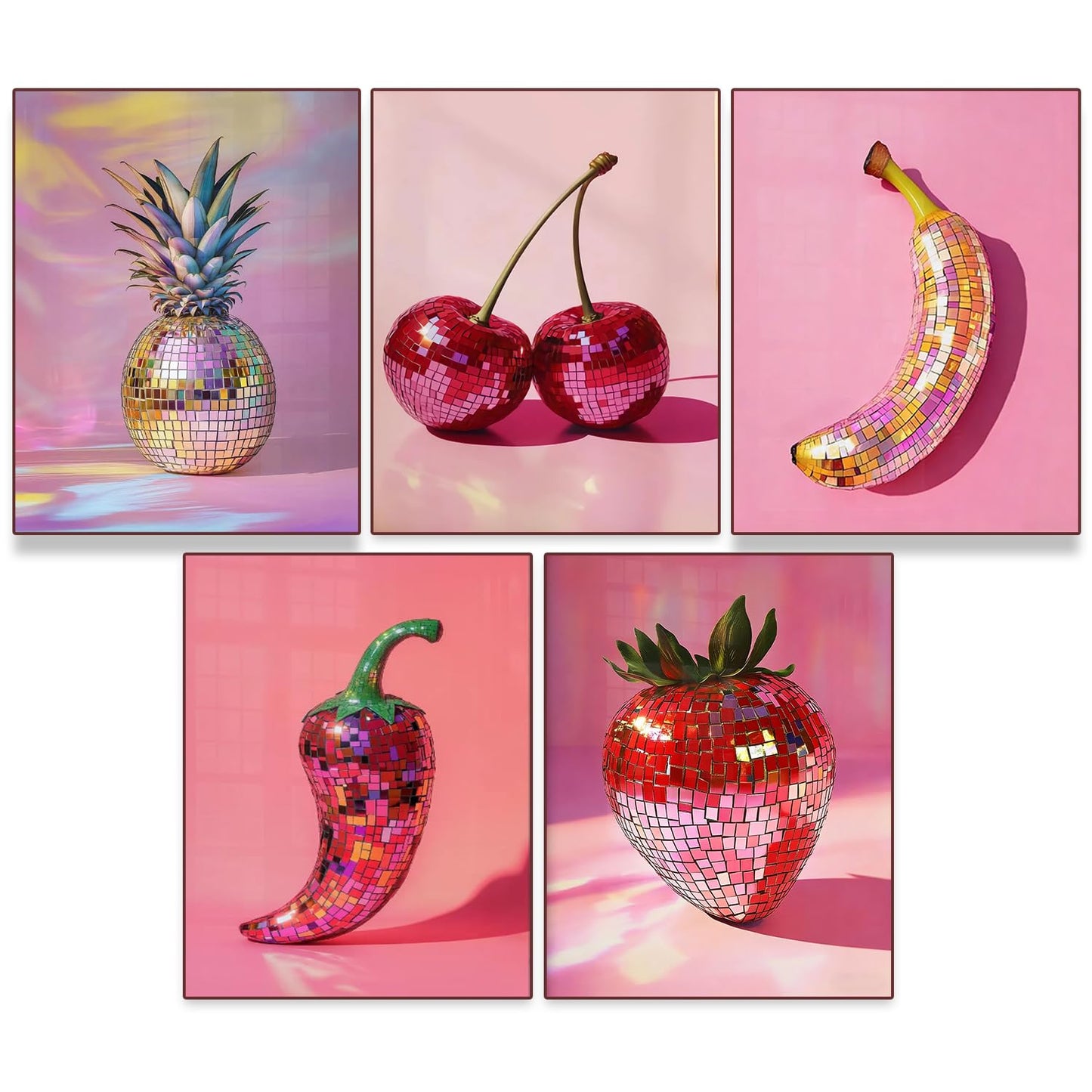 AIBOERL Cherry Diamond Art Kits for Adults,Cherry 5D Diamond Painting Kits for Adults Beginners,DIY Full Round Drill Diamond Dot Painting Gem Art Kits for Adult, Home Wall Decor 12x16Inch BST220
