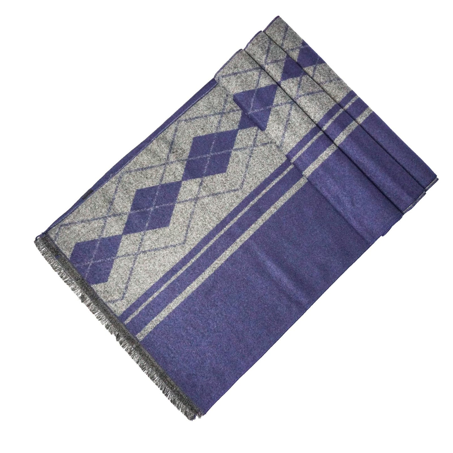Mens Winter Scarf Cashmere Feel Warm Scarves Long Plaid Tassel Scarf for Men WN420