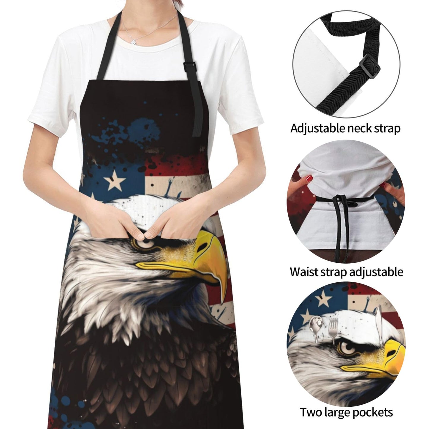 Art Apron with Pocket for Women Men | Kitchen Aprons Chef Apron for Cooking Baking BBQ Painting Gardening BST202