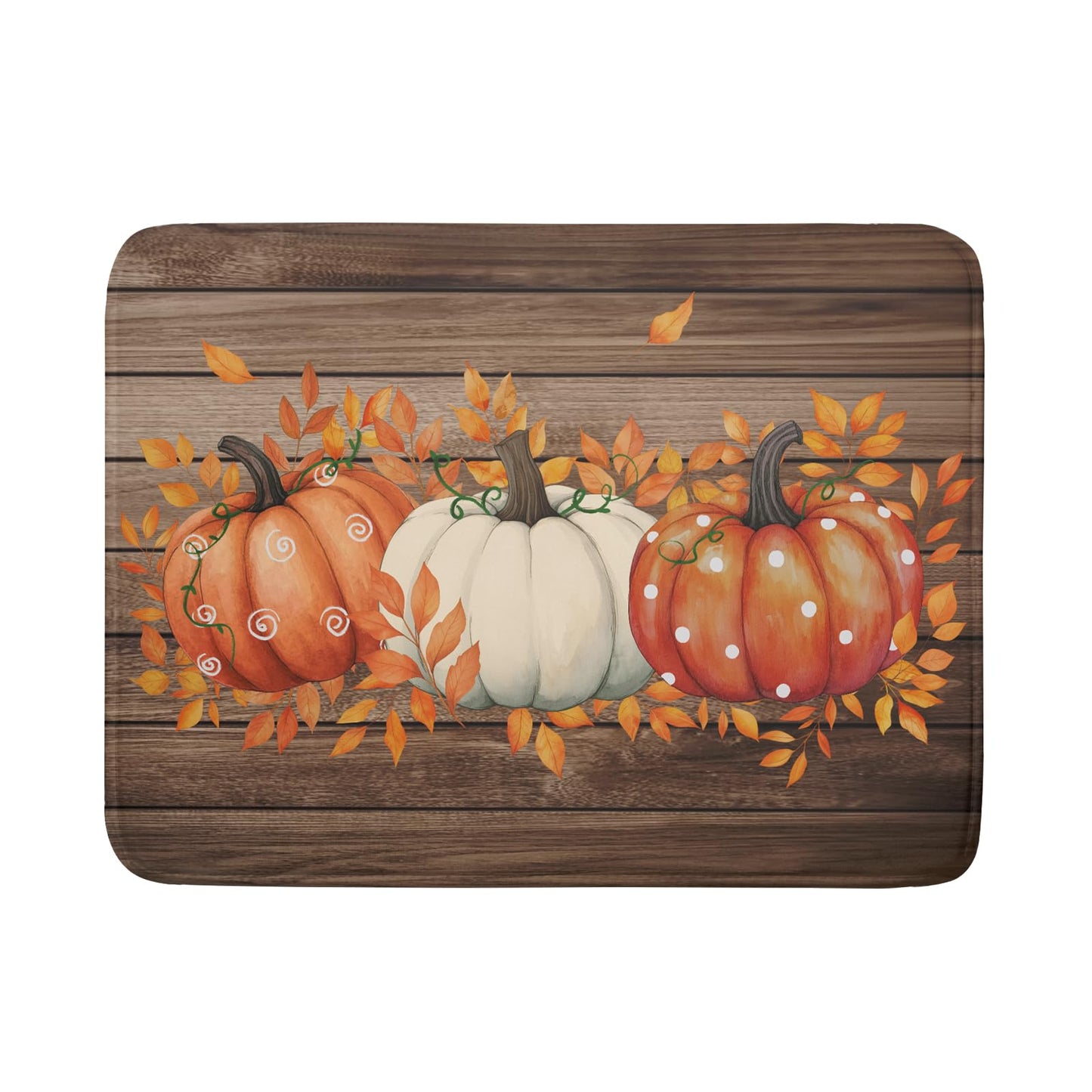 Fall Pumpkin Dish Drying Mat for Kitchen Counter Decor 18x24 Inch Halloween Thanksgiving Dish Drainer Mats Absorbent Reversible Dishes Pad BST220