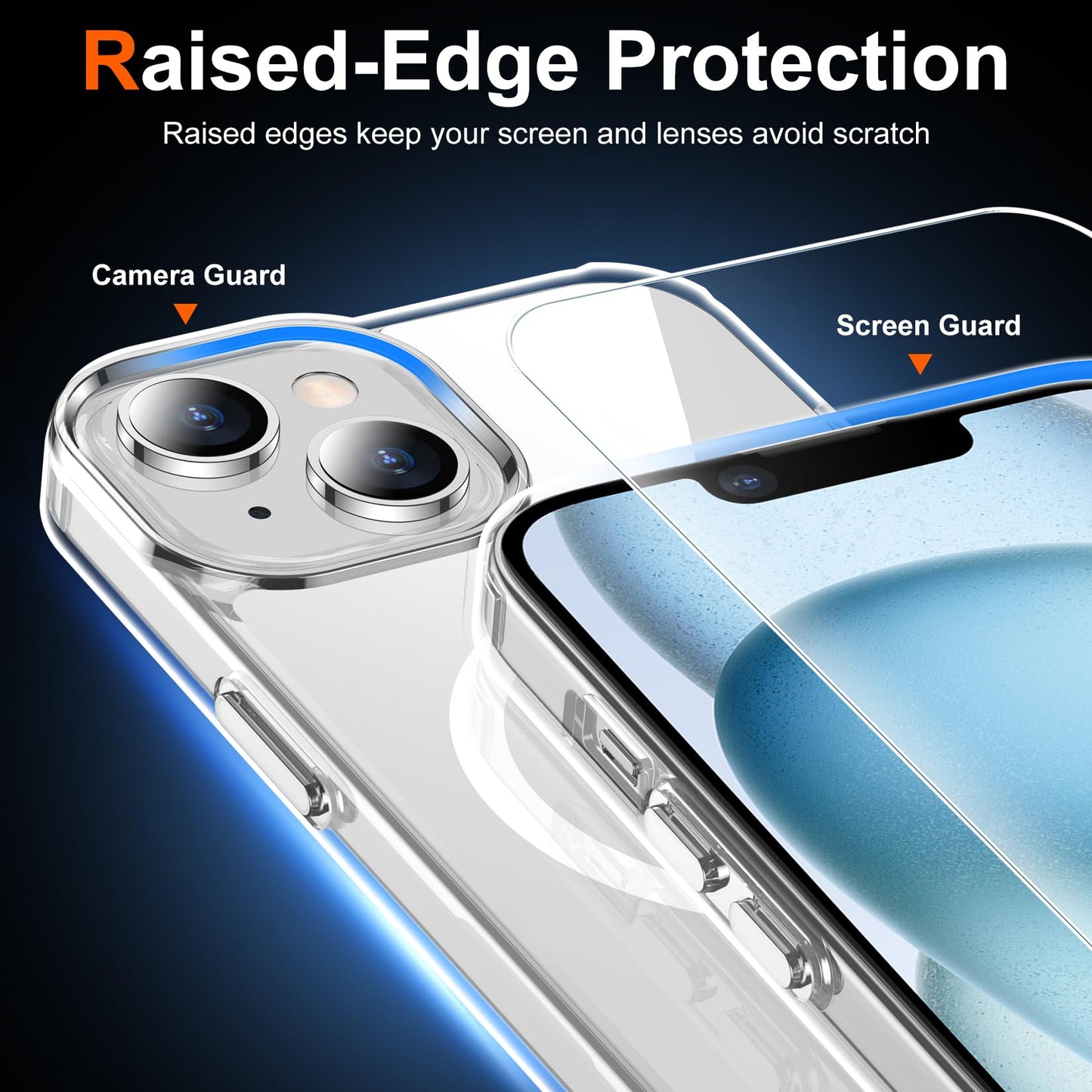 for iPhone 17 Pro Max Case Clear with Screen Protector, Compatible with Magsafe, Anti-Yellowing, Military-Grade Protection, Shockproof Slim Magnetic Phone Case Cover, Black WN420
