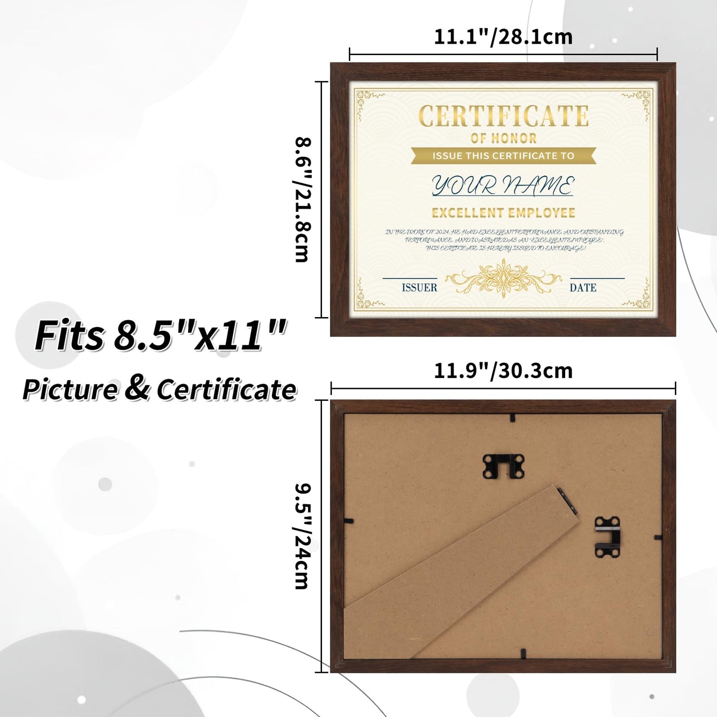 CRUGLA 8.5x11 Picture Frame Set of 11 N26