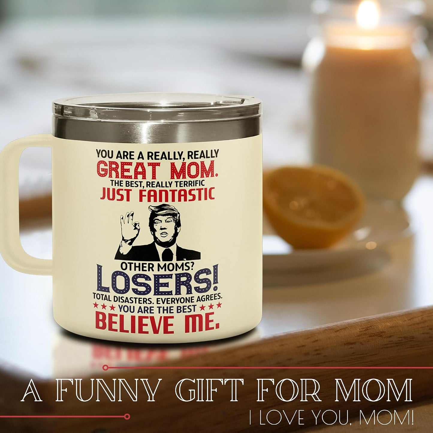 Gifts for Mom from Daughter Son - Mothers Day Gifts for Mom Wife - Birthday, Valentines, Mother's Day, Christmas Gift Ideas for Moms - Gift for Mama, Moms, Mother from Kids - 14 Oz Coffee Mug BST326H