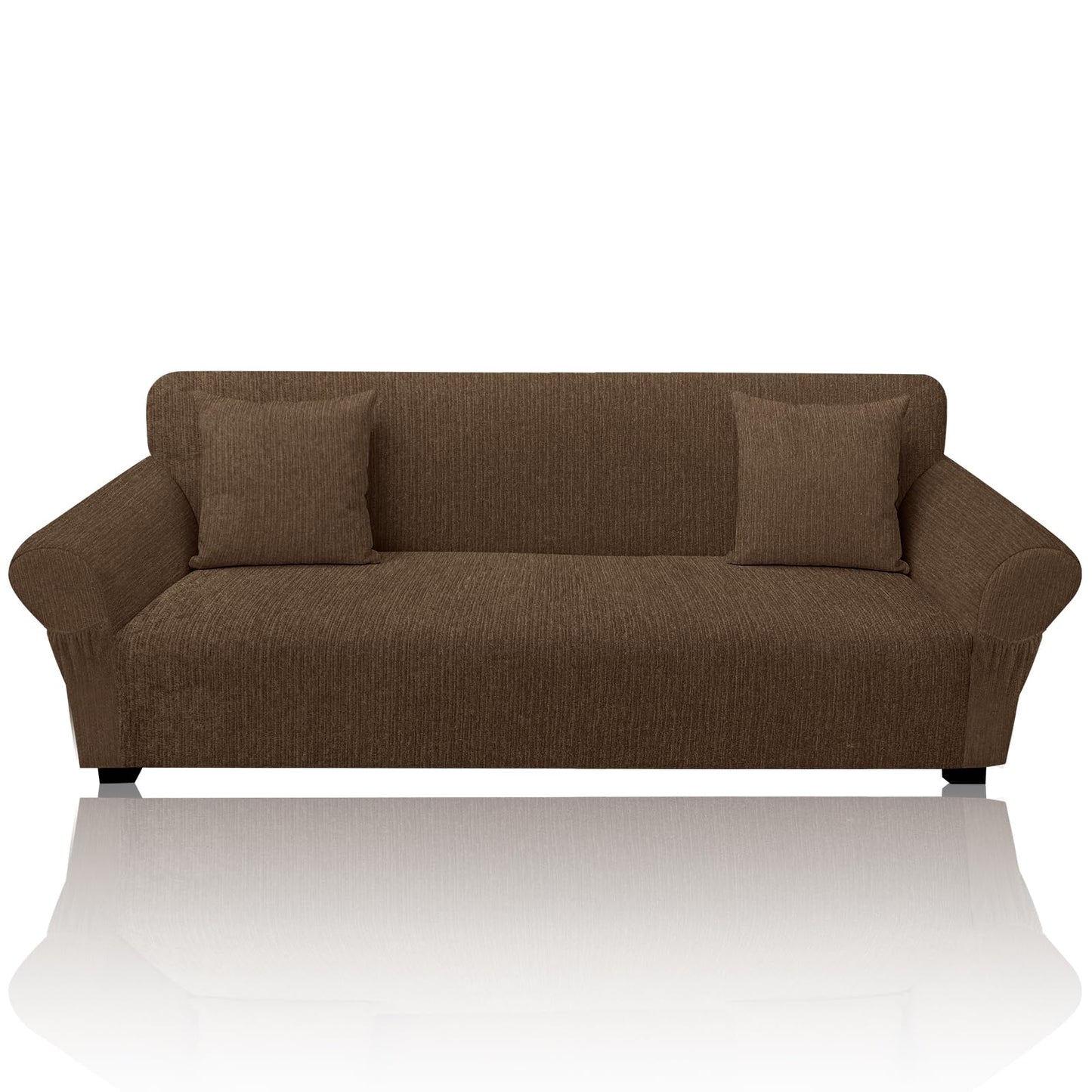 Sofa Slipcover with 2 Pillow Cover for 3 Cushion Couch, Non Slip Furniture Protector with Elastic Bottom, Washable Sofa Cover for Kids, Pets (Sofa, Navy) BST326H