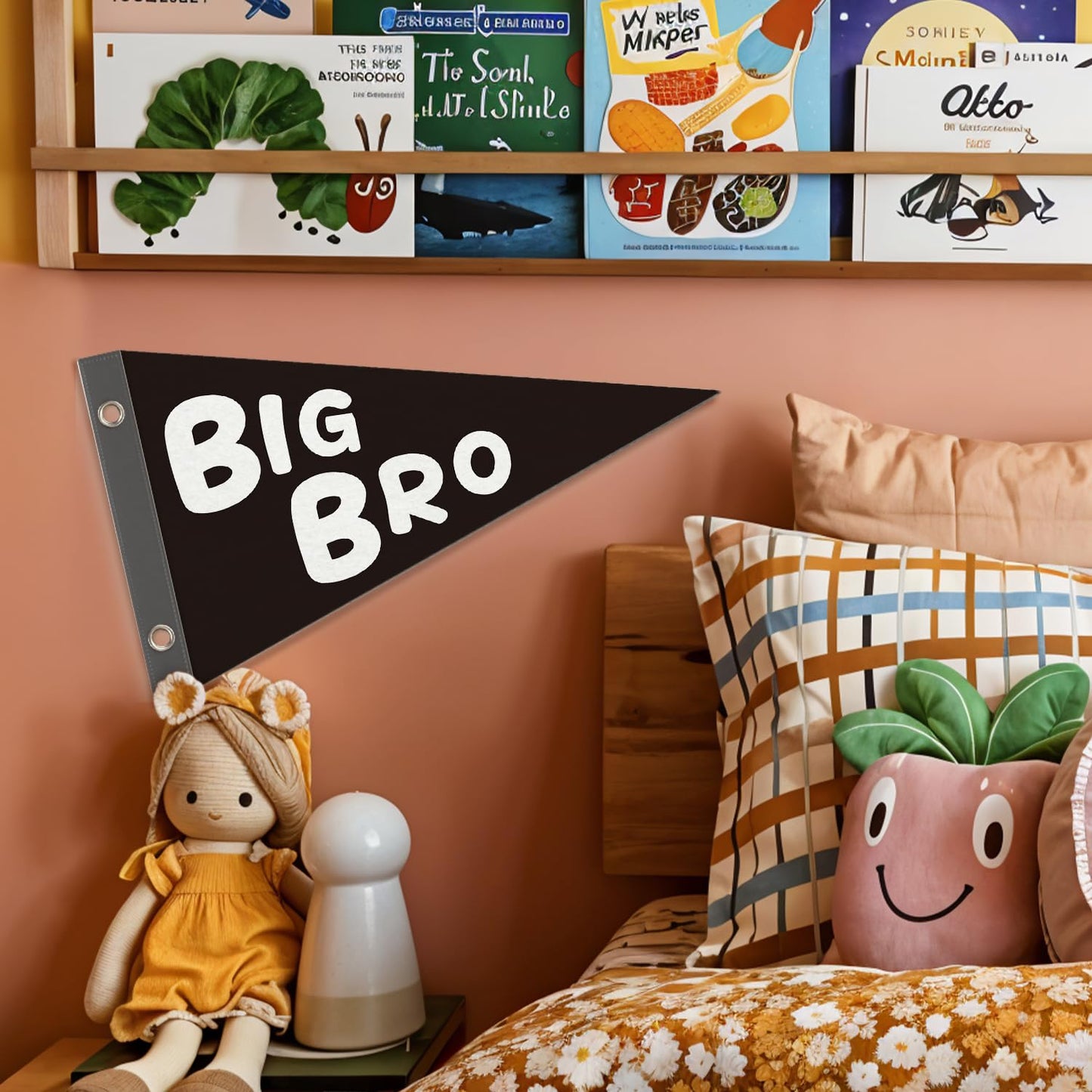 Boy Nursery Decor Pennant Banner Flags Decor, Playroom Essentials, Dude Felt Banner Wall Art Decor for Toddler Kids Room Nursery,Boy Playroom Decor 7.4x14 Inch BST326H