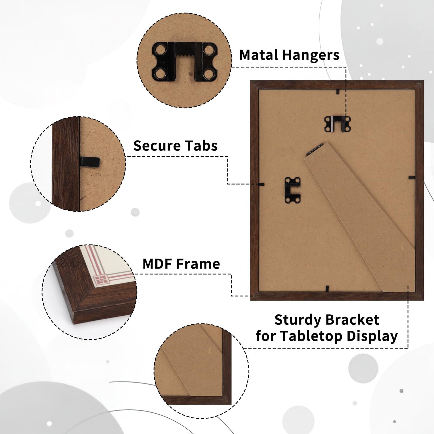 CRUGLA 8.5x11 Picture Frame Set of 11 N26