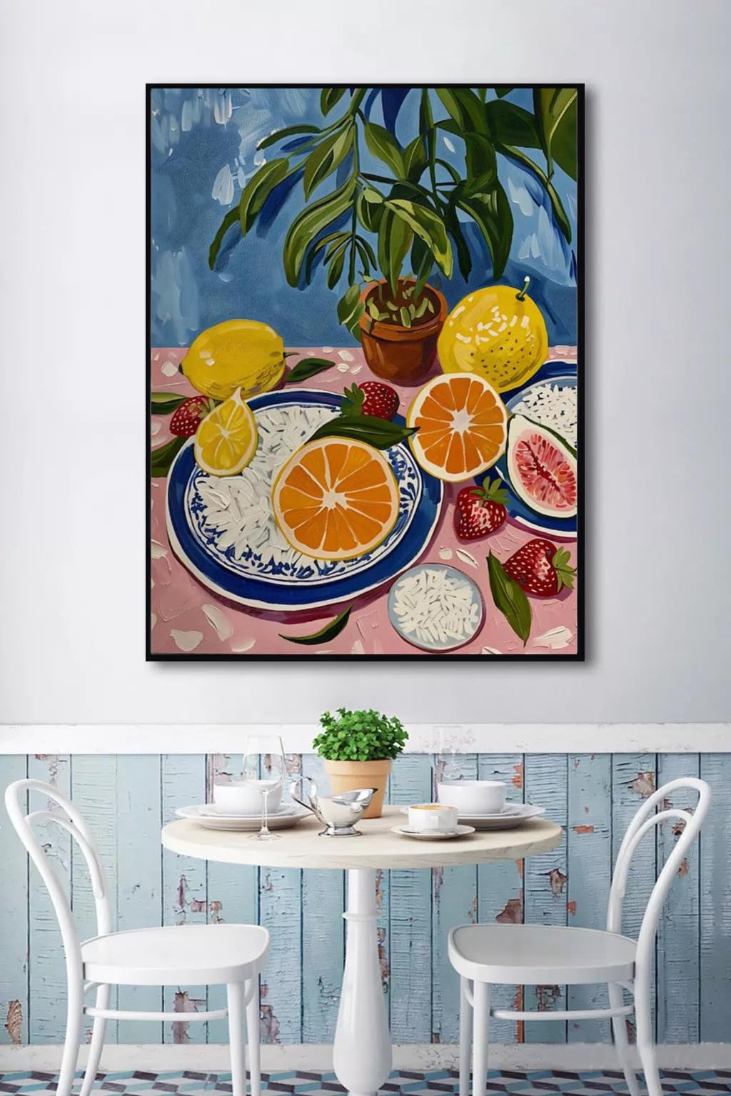 5DDIYART Paint by Numbers for Adults Beginner,Citrus Lemon Fruit Paint by Number Kits on Canvas Without Framed,Paint by Easy Acrylic Painting Home Wall Decor 16x20inch BST220