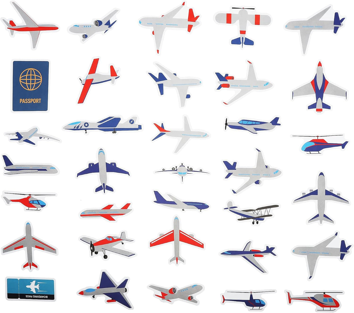 100 Pack Airplane Stickers, Aviation Party Favors,Party Decorations BST326L