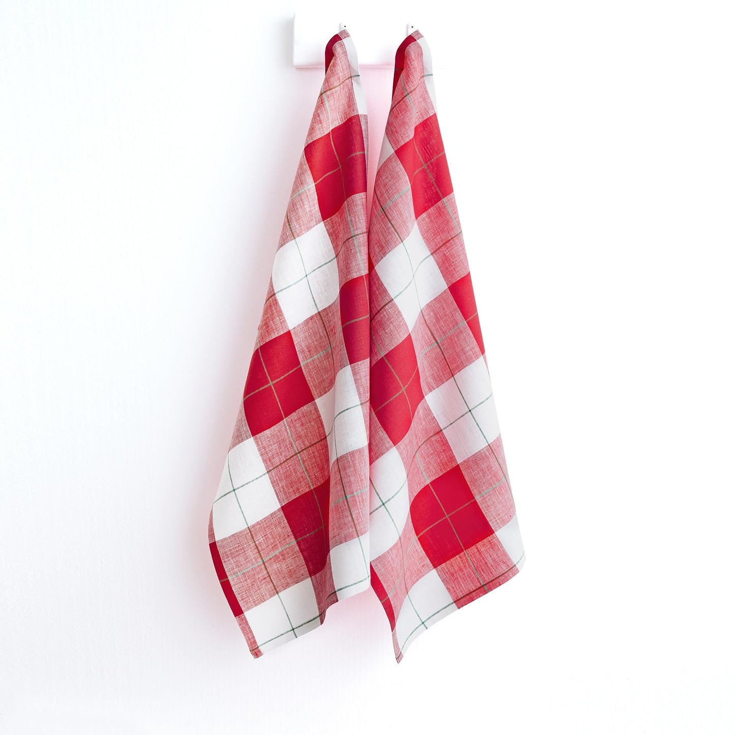Solino Home 100% Linen Tea Towels Blue Bell Check, 16.5 x 26.5 in, Set of 2 | Buffalo Check Tea Towels absorbent and quick drying; buffalo checkered weave, mitered corners; Pure Linen; OEKO-TEX Certified BST326SOLH