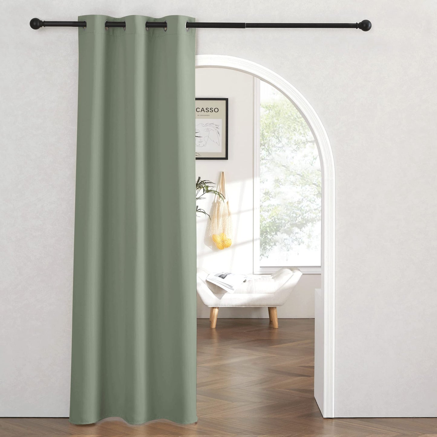 RYB HOME Room Divider Curtains Thermal Insulated Noise Reduce Privacy Window Curtains for Kids Bedroom Nursery Laundry Room Partitions, Wide 150 inches x Long 96 inches, Teal, 1 Panel BST220