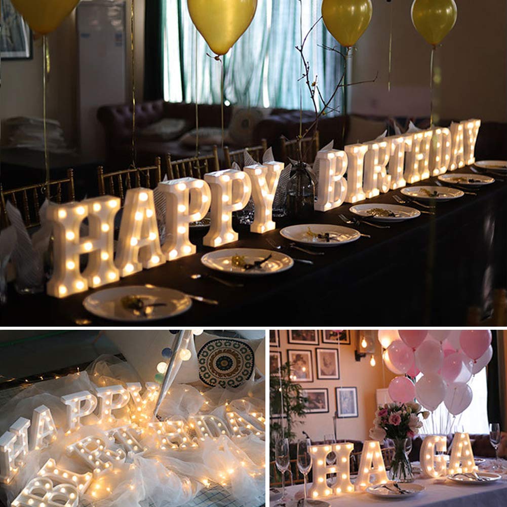 MUMUXI Marquee Light Up Letters | Large Light Up Numbers | Battery Powered and Bright with Every Letter of the Alphabet | For Wedding, Birthday, Party, Celebration, Christmas or Home Decoration (0) BST220