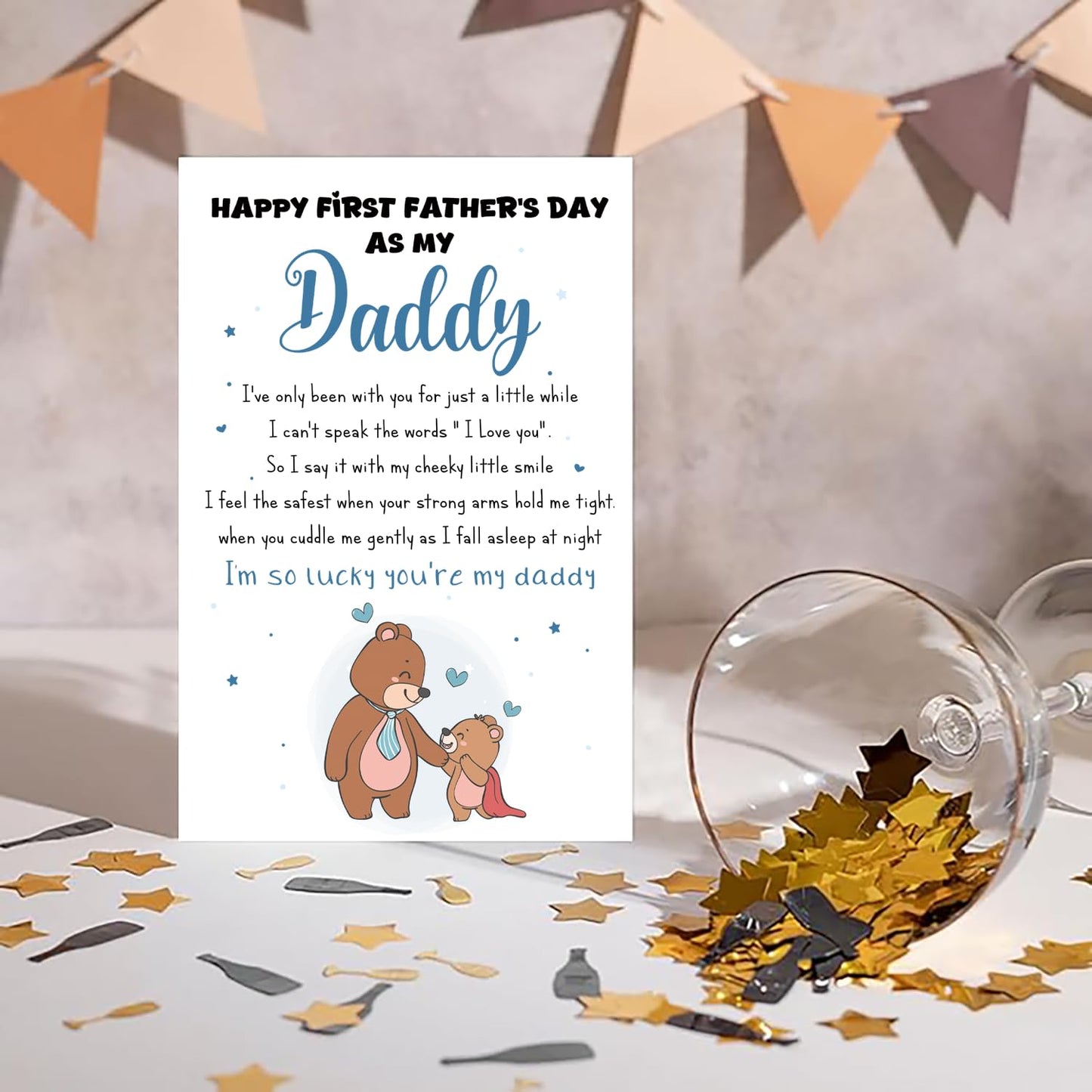 Funny Fathers Day Card for Dad Stepdad Bonus Dad Husband Grandpa, Humorous Happy Father's Day Card Gift from Son Daughter Grandson Granddaughter, Unique Fathers Day Card for Him BST202