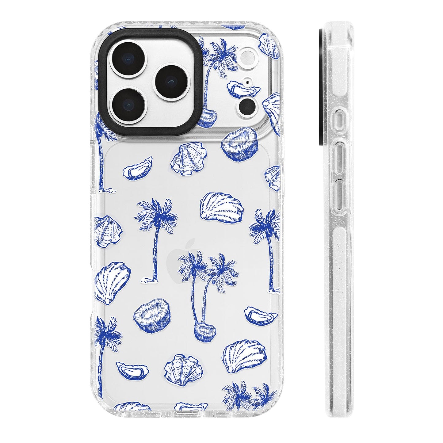 for iPhone 16 Pro Case [Military-Grade Drop Protection/Stylish Soft TPU Protective/Camera Protection/for Women & Girls] - Beach Party Collage Pattern with Mermaid WN420