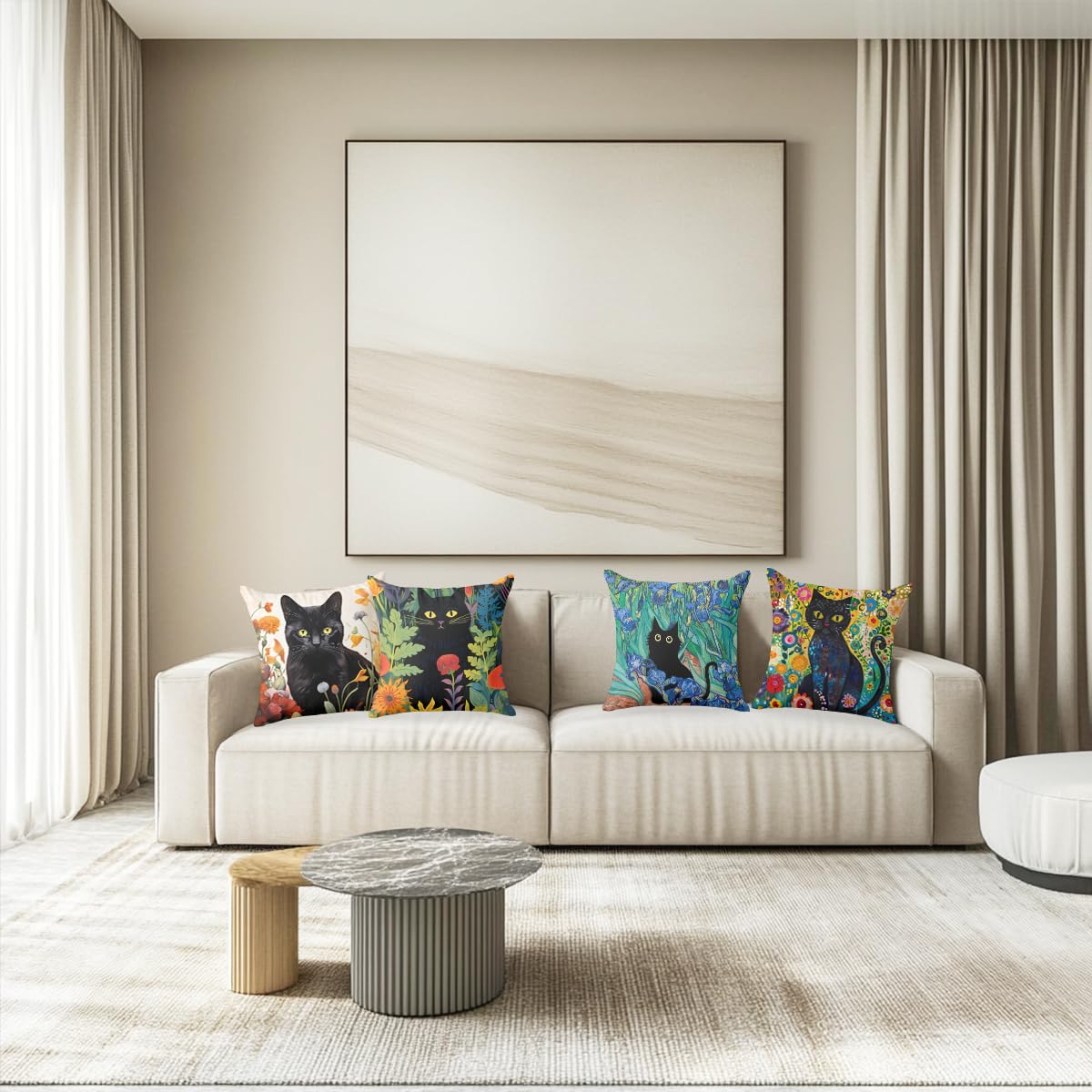 4 PCs Lemon Decor Pillow Covers 18x18, Italian Gifts Throw Pillow Covers | Italy Lemon Pillow Cases Decorative Pillow Protectors Living Room Bedroom Office Home Decor for Cushion Car Bed BST202