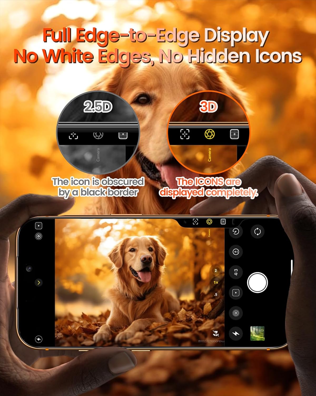 BosomFrienz 3D Glass Tempered Glass Screen Protector for Curved Screen Phones 82