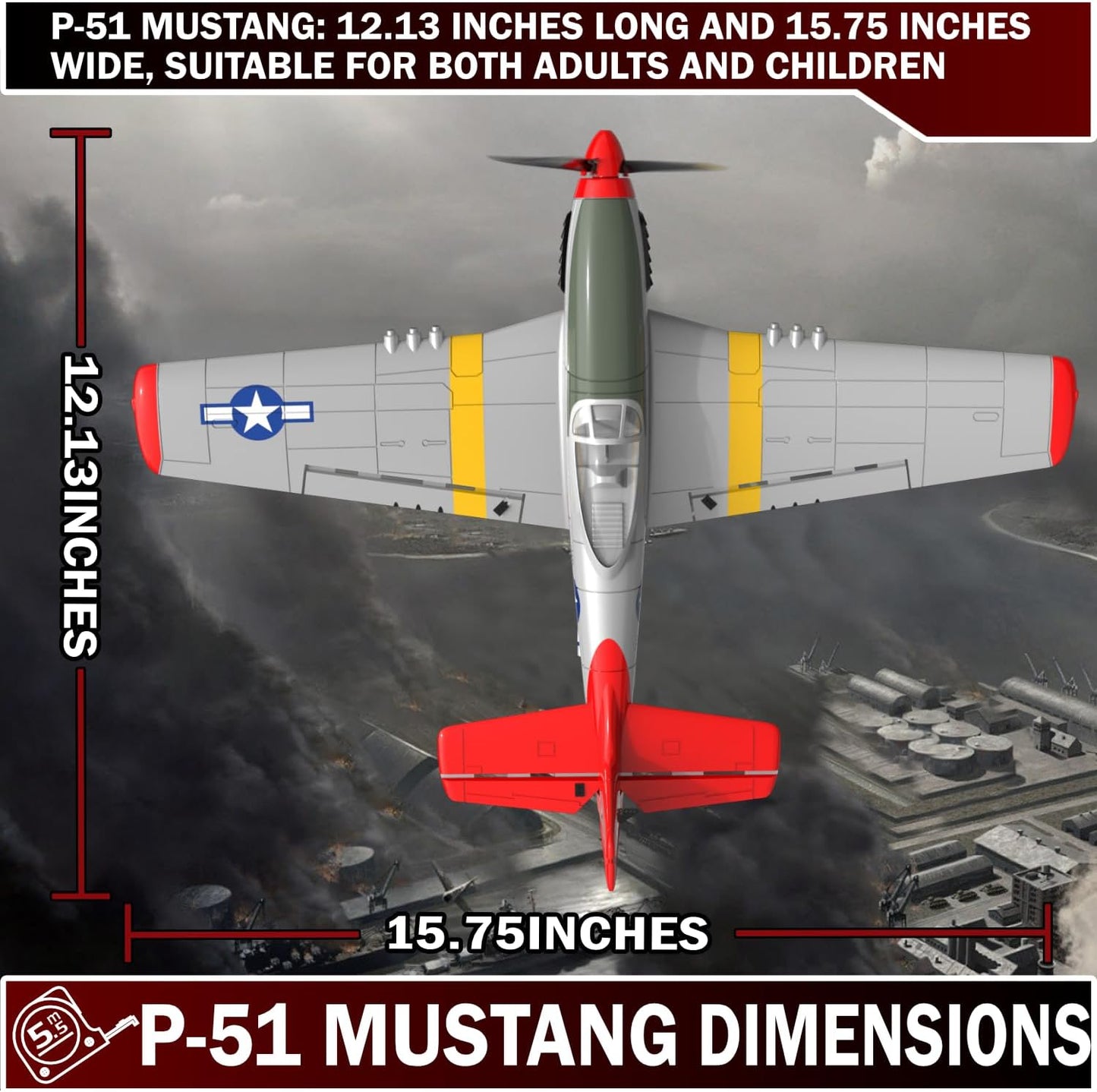LEAMBE P-51D Mustang 4 Channel RC Plane RC Plane 60