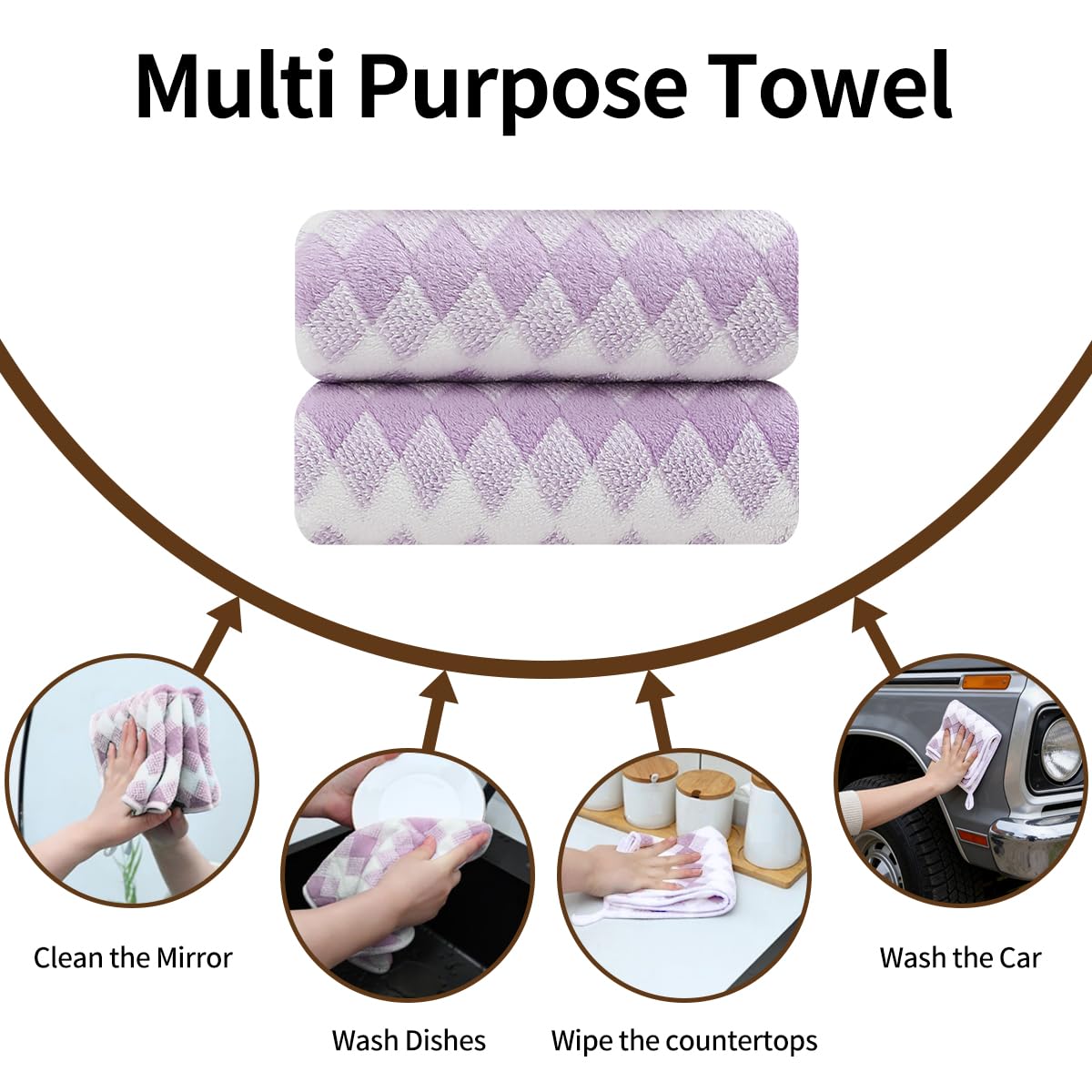 12 Pcs Light Gray Diamond Towel Set-4 Bath Towels,4 Hand Towels,4 Washcloths Soft Polyester Towels with Loop Absorbent Shower Towel Quick Dry Beach Chair Towel Family Towels for Bathroom Spa Gym Pool BST220