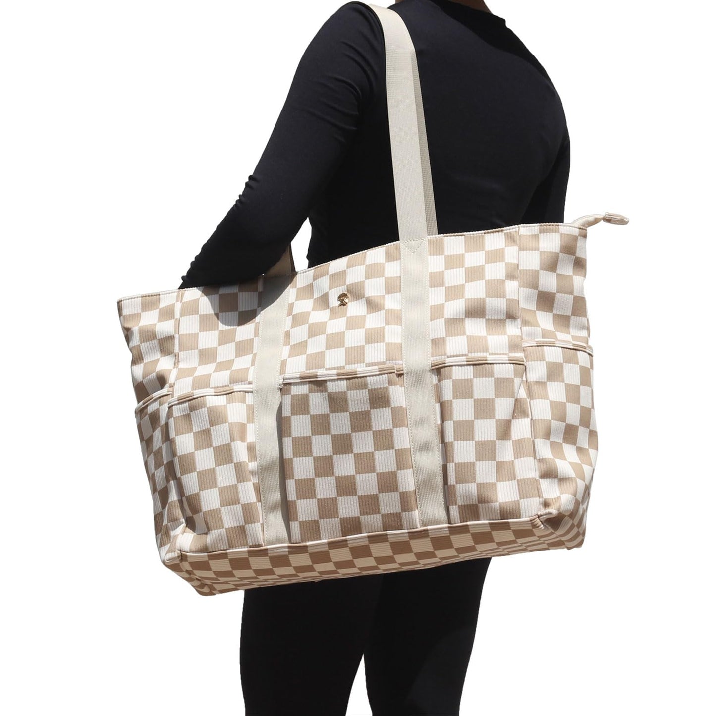 ESVAN Utility Tote Bag Weekender Duffle Bag with 13 Pockets - Perfect for Travel, Work, Gym, Beach, Teachers, and Nurses BST326H