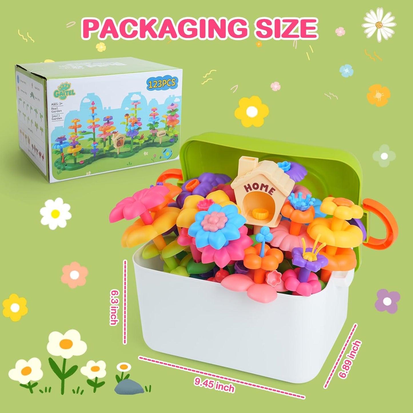 Gaitel Flower Garden Building Toys for 3-7 Year Old Girls 102