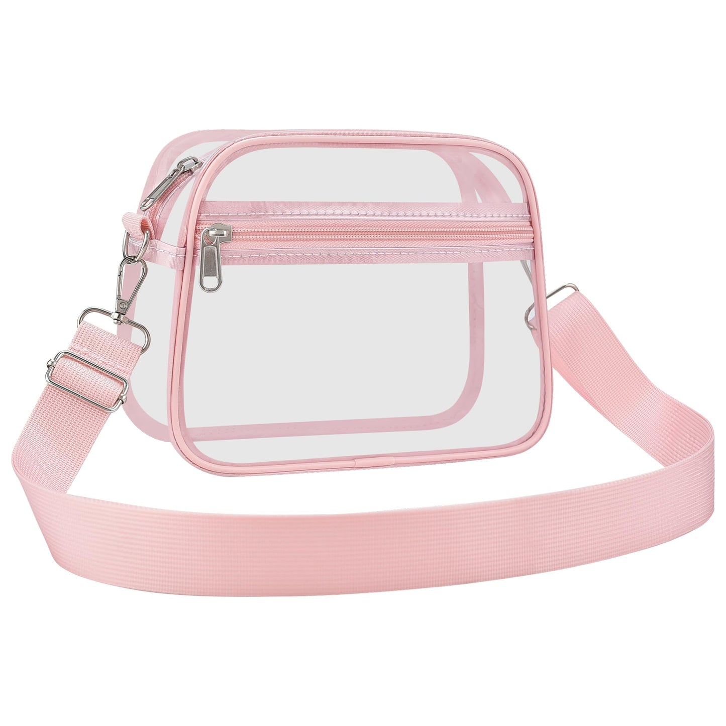 Clear Bag for Stadium Events Stadium Approved Women's Top-Handle Handbags | Mini Small Clear Bag Purse with Wide Adjustable Strap and Front Pocket for Sports Concerts, Festivals BST202
