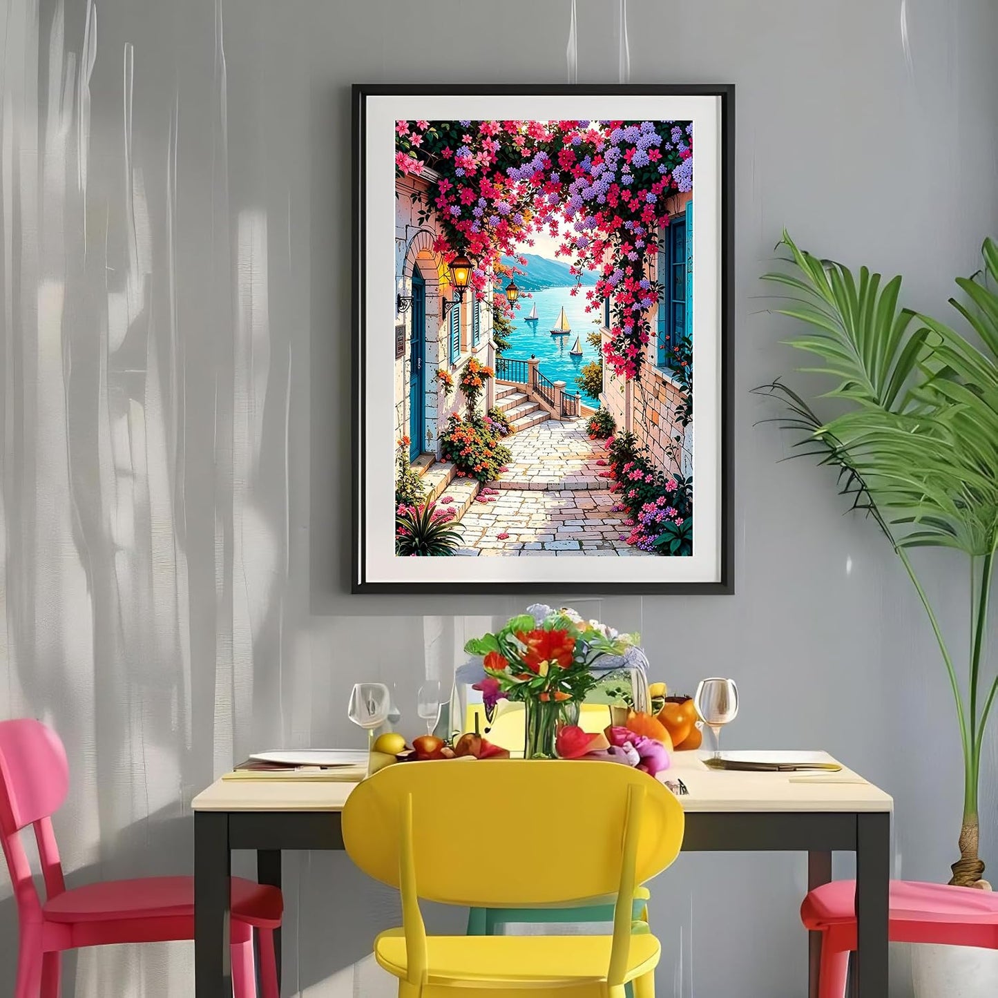 AIBOERL Cherry Diamond Art Kits for Adults,Cherry 5D Diamond Painting Kits for Adults Beginners,DIY Full Round Drill Diamond Dot Painting Gem Art Kits for Adult, Home Wall Decor 12x16Inch BST220