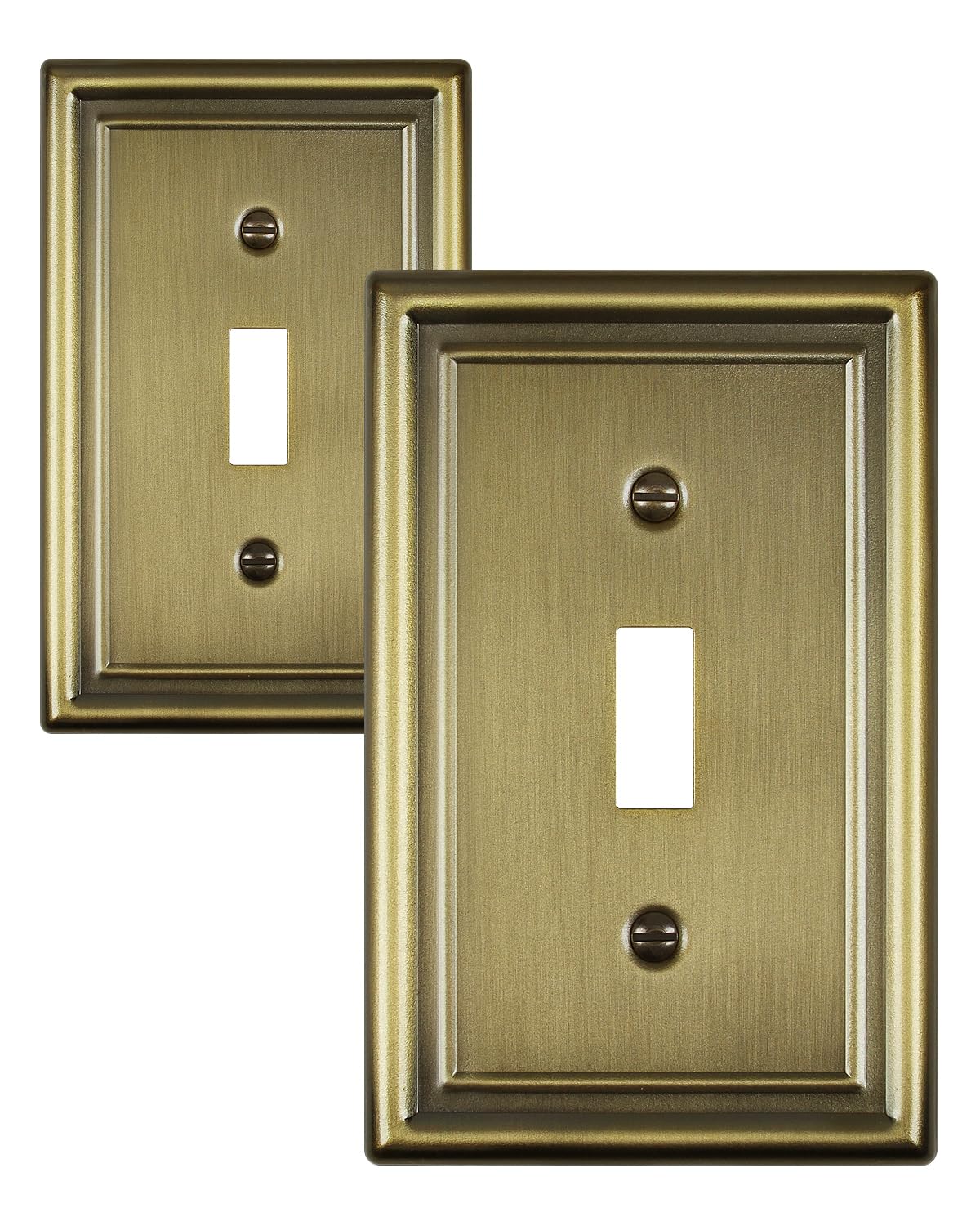 Decorative Metal Wall Plates, Switch Plates Outlet Covers (Off White/1 Decorator 4 Pack) WN420