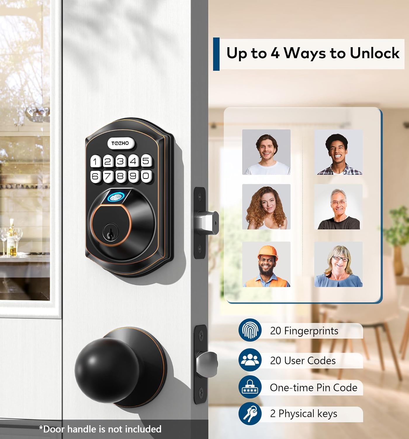 TEEHO TE002 Fingerprint Door Lock 40