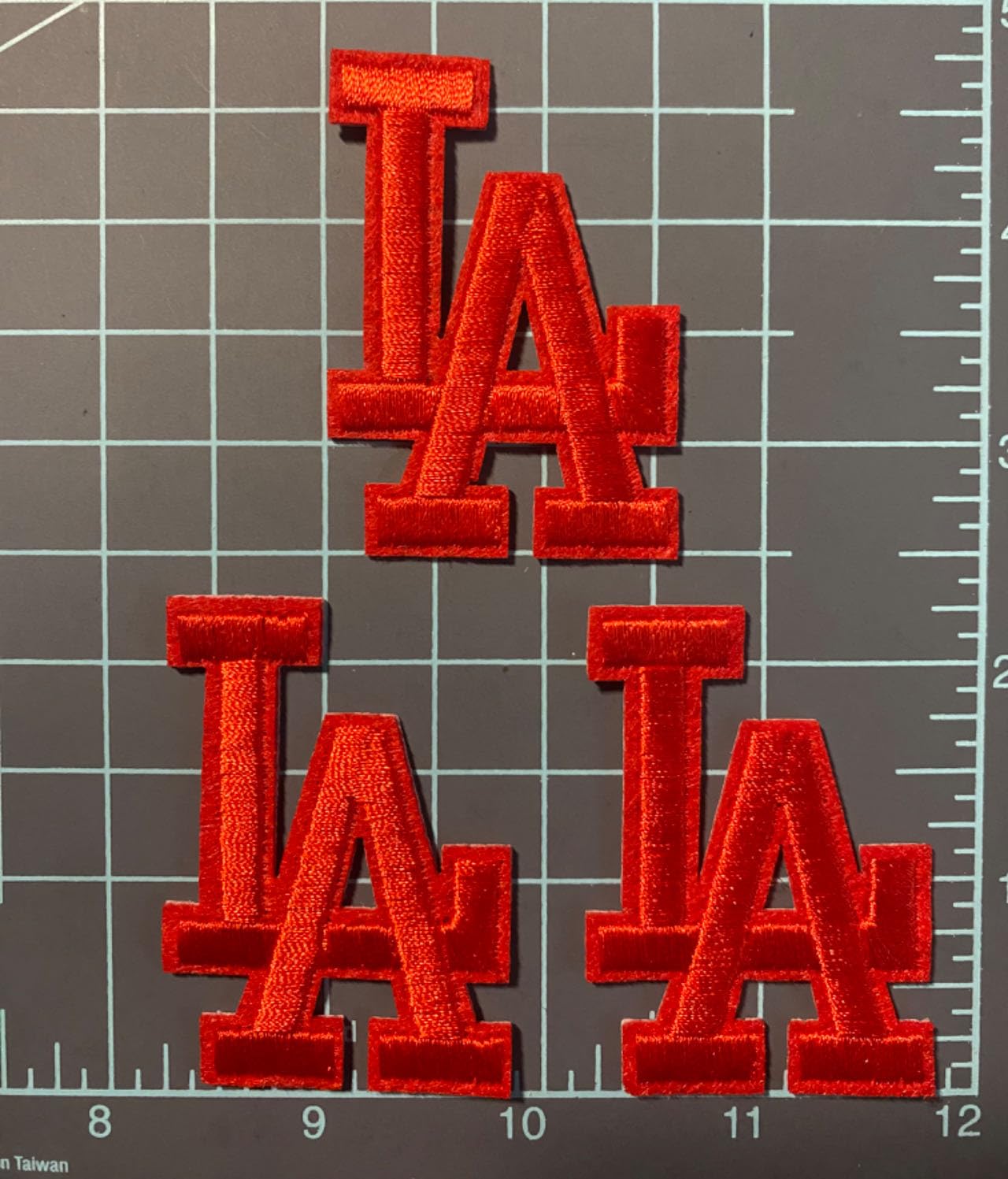 Iron-On Los Angeles Letter Patch, Stars & Stripes, 2.25 x 1.5 in, 3-Pack BST220