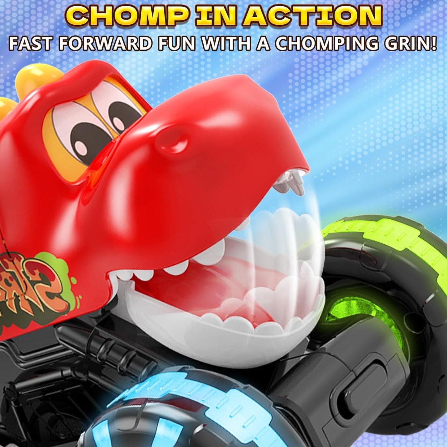 Red Chomping Dino Monster Truck Toy 66
