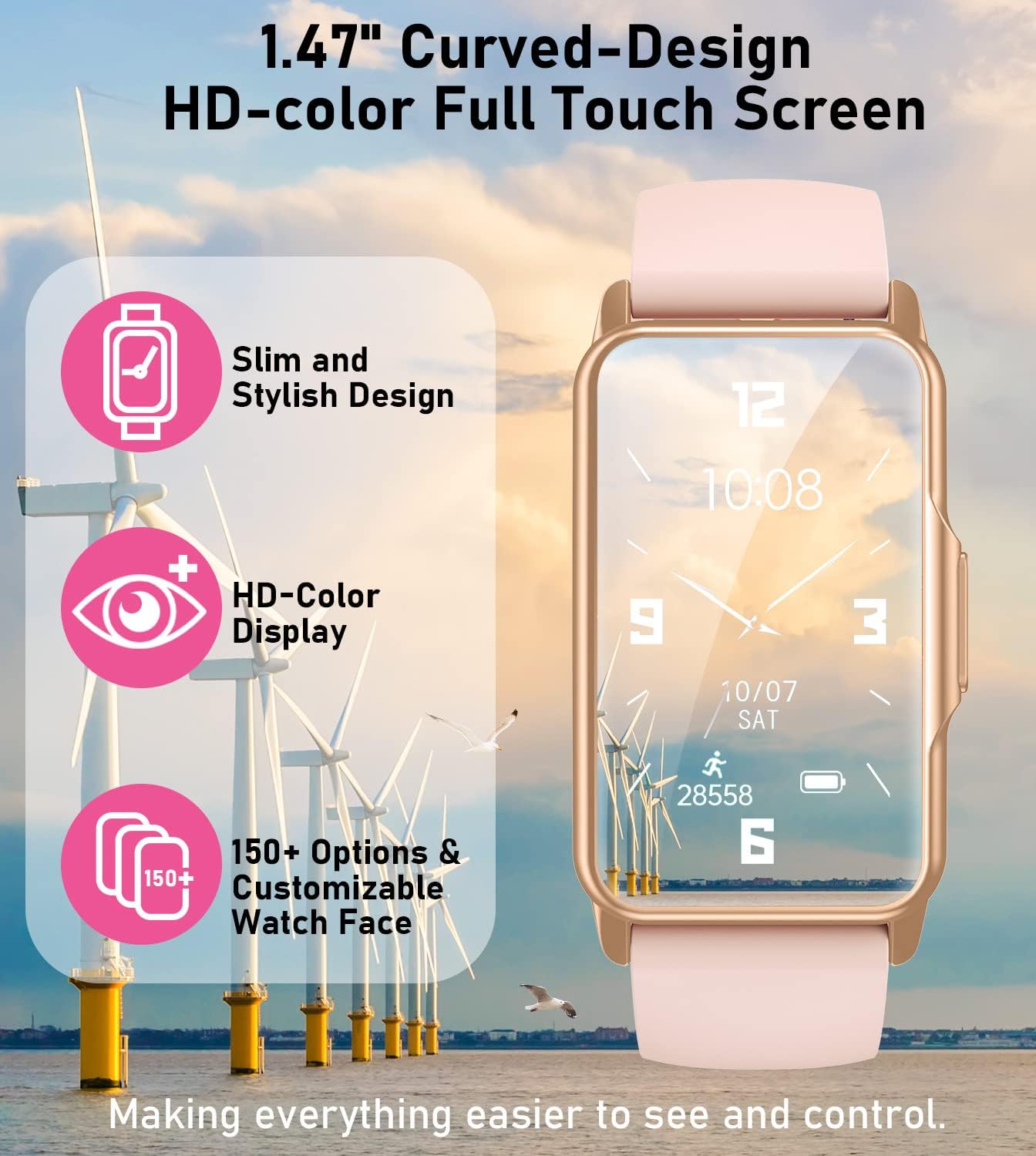 Band 3  Health Fitness Tracker with 24/7 Heart Rate Blood Oxygen Blood Pressure Sleep Monitor 100 Sports Modes Step Calorie Counter 82