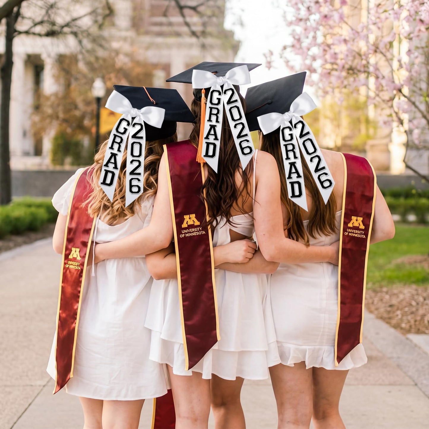 Thiccywoov 6 Pcs Class of 2026 Graduation Bow Graduation Cap Decorations Grad 2026 for Class of 2026 Grad Party Decorations (Pink) BST326L