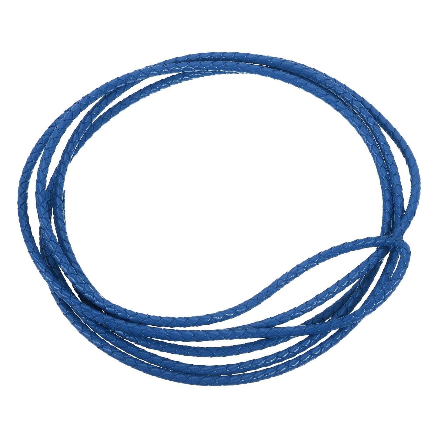 uxcell Leather Cord, 2.2 Yards 4mm Dia Braided String Strip for Purse Handbag Shoelace DIY Crafts Bracelet Making, Yellow BST326L