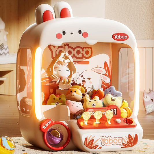 64 PCS Large Claw Machine for Kids Bunny, Vending Machine Toys for Girls 5 6 7 8 Year Old, Candy and Prize Electronic Dispenser Game Ages 5-7 6-8, Birthday Gift for 3 4 5 6 Year Old DD1210