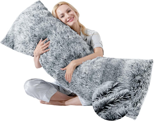 WSOFRLAC Fluffy Full Body Pillow for Adults 20x54 93