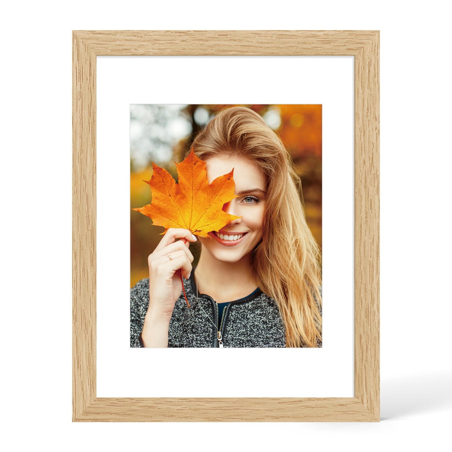 YESKAY 12x16 Picture Frame - 12 x 16 Photo Frame Made of Solid Oak Wood and Real Glass,Display Picture 4 Opening 5x7 with Mat or 12x16 Without Mat for Wall Mounting(Color Walnut) BST326H