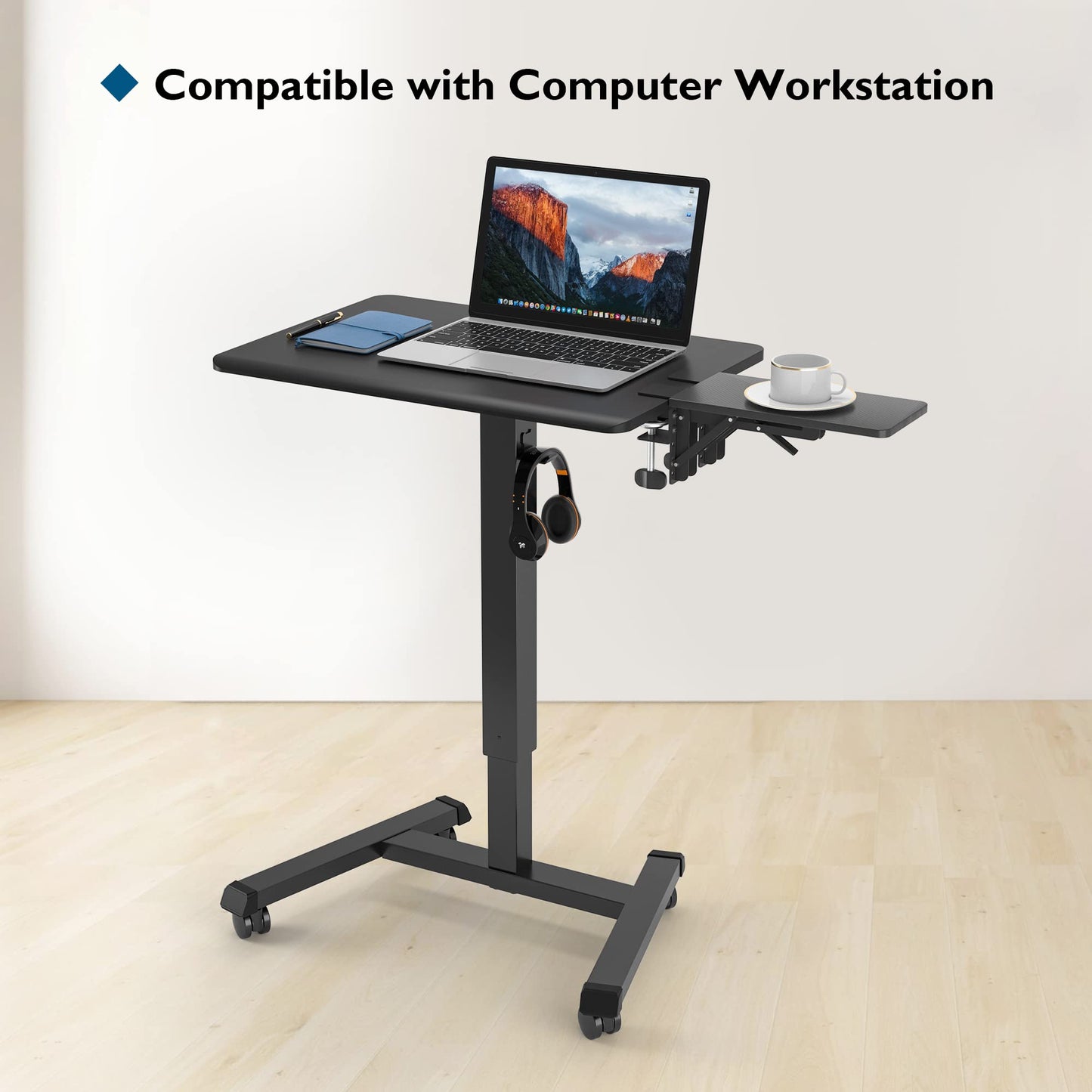 BONTEC Ergonomic Desk Extender Tray, 9.5"x9.1" Wrist Rest Shelf | 90°Foldable Elbow Support, Table Mount Arm, Clamp on Computer Arm Rest for Desk, Office & Home Use,Durable Easy to Install BST202