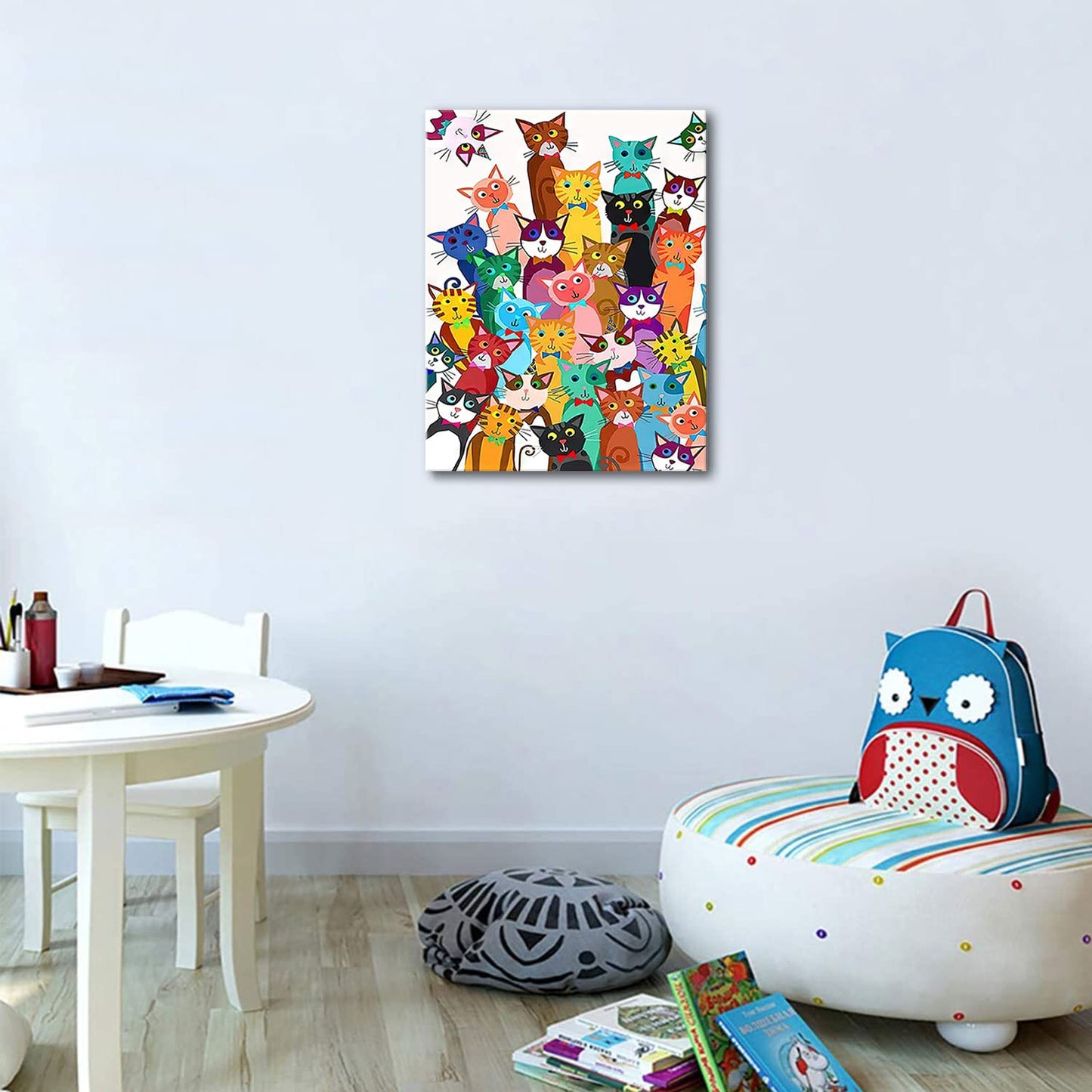 Framed Funny Parrot Bathroom Wall Art Cute Cockatiel Whimsical Canvas Print | Cute Bird Painting Natural Wood Frame Whimsical Animal Picture Playful Wall Decor for Bathroom Kids Room Nursery12x16Inche BST326H