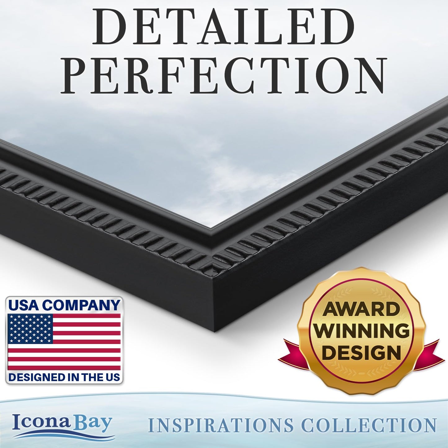 Icona Bay Combination White Picture Frames Set - 10 PC (Five 4x6, Three 5x7, Two 8x10), Inspirations Collection Multi-Pack for Contemporary Wall Gallery BST220
