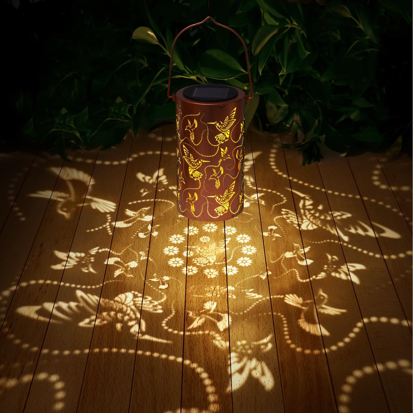 Solar Lanterns Outdoor Waterproof Butterfly Garden Decor Birthday Gifts for Women Mom Grandma, Hanging Solar Lights Metal Lantern Decoration Outside for Yard, Patio, Backyard, Porch