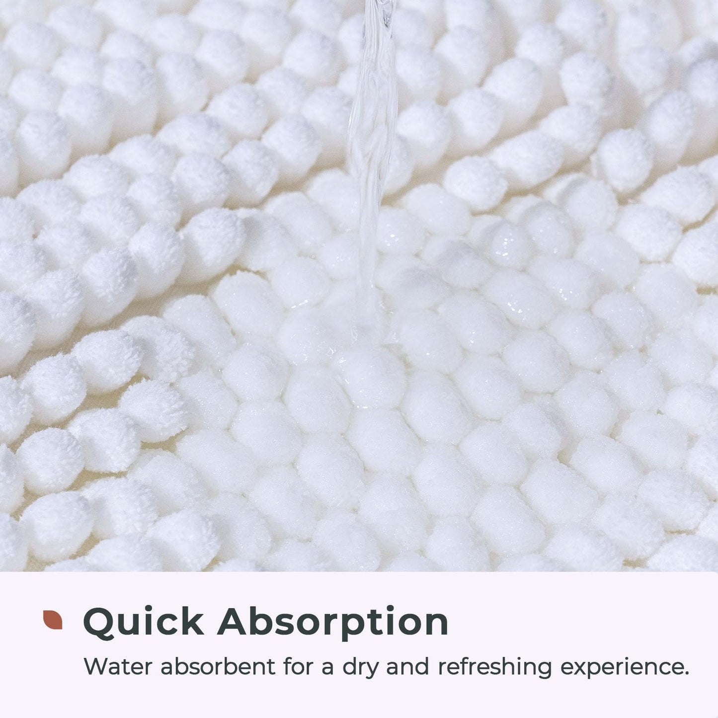 FRESHMINT Chenille Bathroom Rugs Mat 24"x17", Non-Slip Bath Mat for Bathroom Floor & Bathtub, Washable Soft Shower Shag Bath Rugs, Fluffy Thick Water Absorbent Microfiber Shower Mat, Sage Green BST220