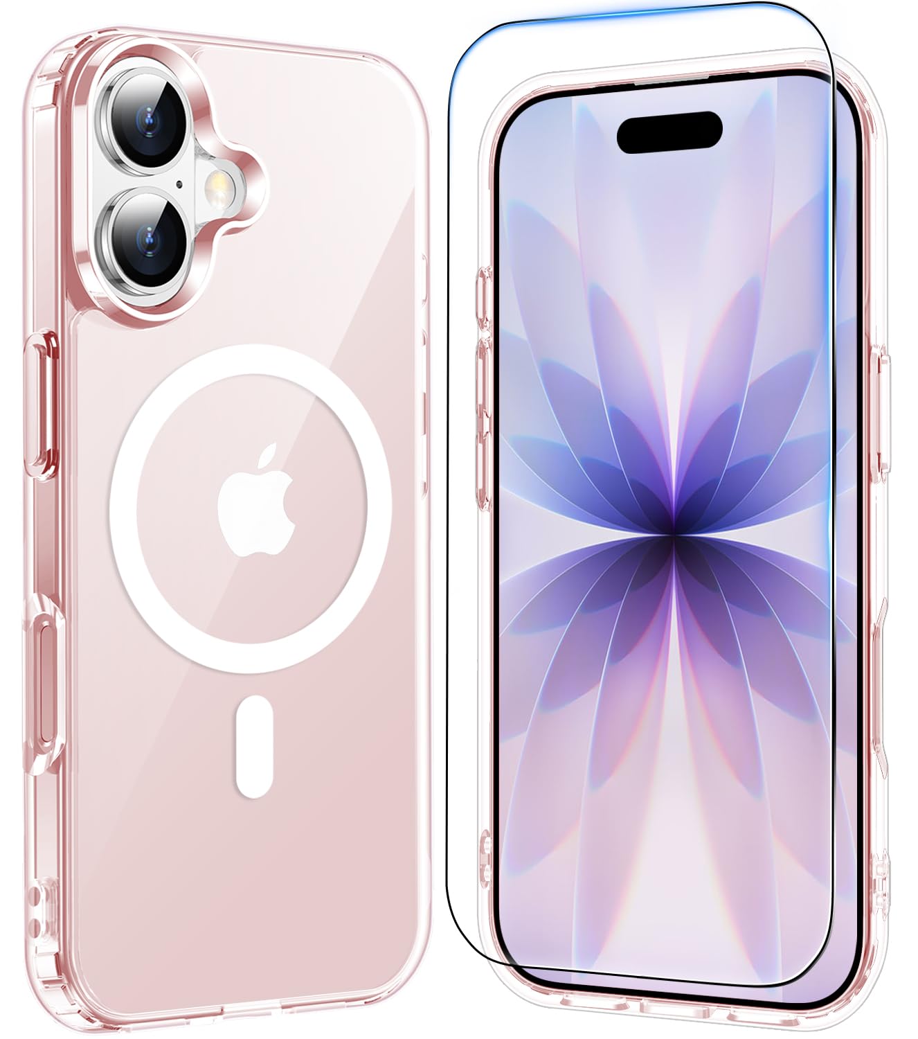 for iPhone 17 Pro Max Case Clear with Screen Protector, Compatible with Magsafe, Anti-Yellowing, Military-Grade Protection, Shockproof Slim Magnetic Phone Case Cover, Black WN420