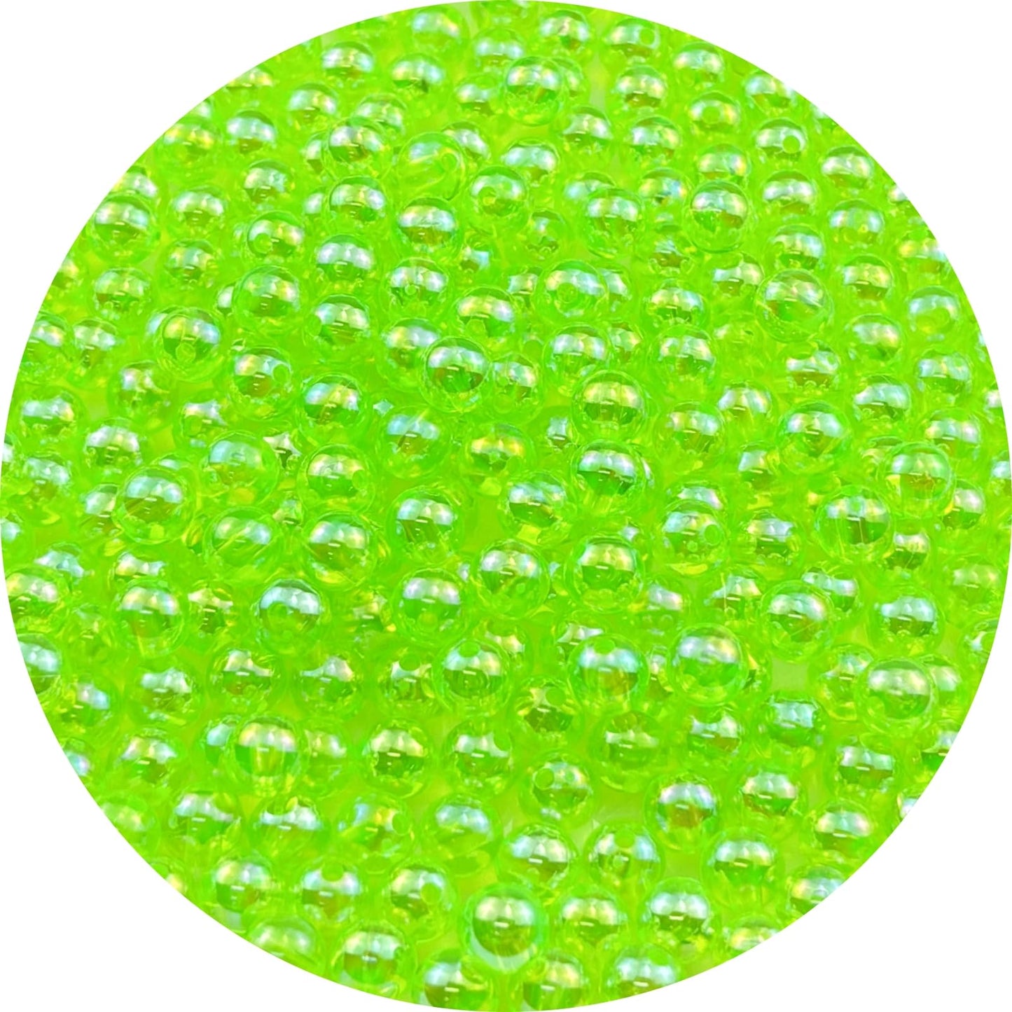 2000pcs 4mm Acrylic Round Beads AB Colors Acrylic Beads Round Spacer Beads with Hole for DIY Bracelet Necklace Jewelry Making Supplies Handmade Craft(Green AB) BST220