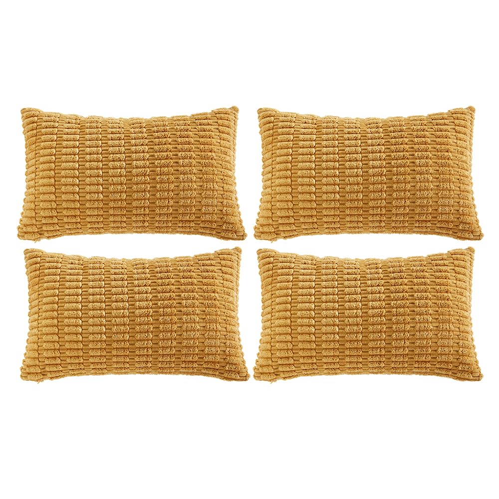 Fancy Homi 4 Packs Decorative Throw Pillow Covers for Living Room Couch Bed, Modern Farmhouse Boho Home Décor Accent Cushion Case, 26" x 26", Peach BST220