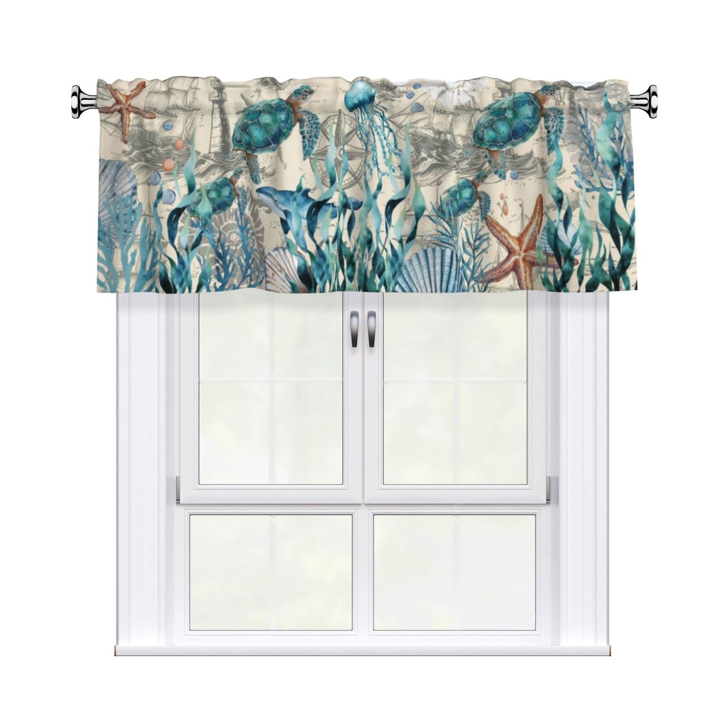 Easter Valances for Windows - Pink Spring Cafe Curtains Floral Bunny Short Curtains for Living Room Bathroom Bedroom Basement BST202